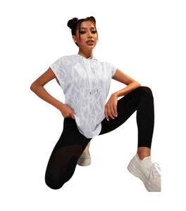 Sudaderas con capucha de alta calidad para mujer, ropa de gimnasio, Tops cortos sin mangas con corte en la espalda, sudaderas con capucha de gimnasio de algodón transpirable en blanco - Product Image 1