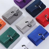 Accessoires de golf : Nettoyeur de clubs de golf imprimé multicolore en microfibre de polyester gaufrée magnétique, durable, élégant, cadeau d'affaires pour le golf