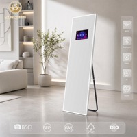 Miroir Mural LED Intelligent Écologique à 3 Modes de Couleur, Grand Format, Personnalisable, Bluetooth, pour Dressing