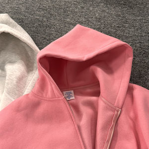 Sweat à capuche de haute qualité vintage délavé au soleil sans ficelle du fabricant personnalisé poids lourd pierre délavé 3D coupe carrée - Product Image 4