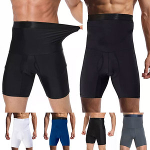 Short de plage de compression pour hommes, short de gym uni à séchage rapide grande taille, short de fitness avec poches, vente en gros de prix abordable - Product Image 1