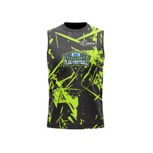 Camiseta de Fútbol Americano Transpirable de Talla Grande, Malla, Nueva Temporada 2023-2024, Impresión Digital, Colores y Logotipo Personalizados - Product Image 3