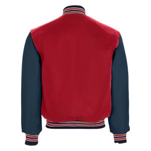 Veste universitaire d'hiver personnalisable pour hommes, manches en cuir avec motif lettermen - Product Image 5