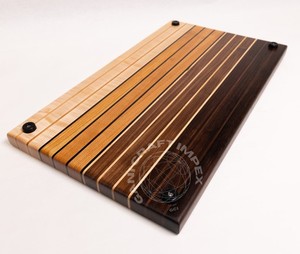 Planche à découper rectangulaire en bois créative avec poignée noire, ustensile de cuisine écologique et durable, en promotion - Product Image 1