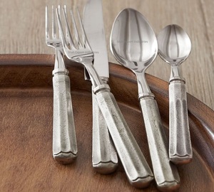 Ensembles de couverts en métal argenté tendance avec poignée forgée à la main pour hôtels et restaurants ensembles de couverts de vaisselle de table - Product Image 6