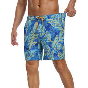 Gran oferta de pantalones cortos de secado rápido 2 en 1 de doble capa con bolsillo para teléfono, bañadores de entrenamiento para correr, pantalones cortos estampados para hombres - Product Image 4