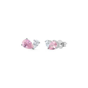 Pendientes de moda Toi Et Moi rosa para mujer - Product Image 1