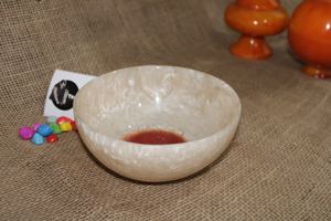 Tazón de resina para servir comida, diseño de Cristal brillante, Color rosa, forma redonda, Mini tazón de diseñador - Product Image 3