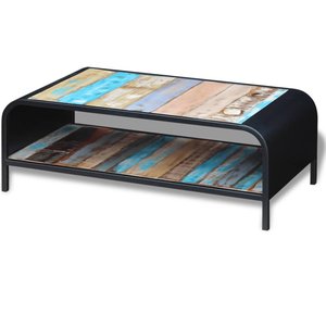 Mesa de centro de madera de barco reciclado de alta calidad con pata de hierro para uso en interiores y exteriores, juego elegante para el hogar, sala de estar, cocina - Product Image 4