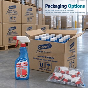 Espuma Limpiadora de Gomas para Tenis de Mesa 100ml Sin Alcohol, Limpiador de Gomas para Palas de Ping Pong con Esponja para Raquetas, Venta al por Mayor OEM - Product Image 5