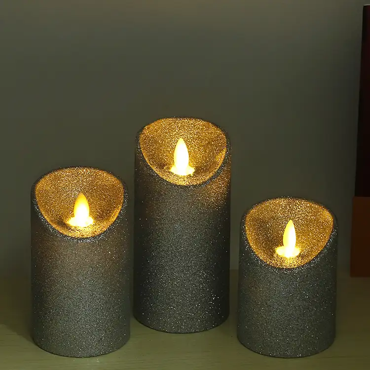 थोक कृत्रिम एलईडी flameless स्तंभ चमक मोमबत्ती प्रकाश रिमोट कंट्रोल के साथ शादी के लिए सजावटी मोमबत्तियाँ