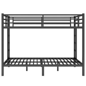 Lit superposé en acier réglable de style moderne, double sur double, avec barrière de sécurité et échelle intégrée, idéal pour chambre à coucher, dortoir, hôtel, appartement - Product Image 6