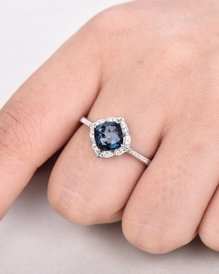 18kt único Topacio Azul suizo piedras preciosas de lujo nuevo diseño de oro sólido anillos de joyería fina con diamantes reales anillo - Product Image 5
