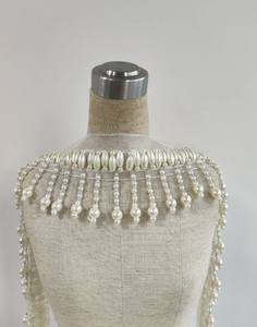 Beaded Fringe <b>Tassel</b> <b>Trim</b> Pearl Beading Fringe Lace <b>Trim</b> for Millinery DIY Crafts Costumes Decoration Wedding Dress - Product Image 3