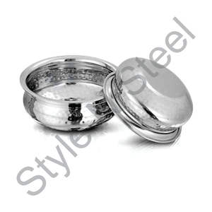 Vernis miroir martelé à paroi unique Acier inoxydable Cuivre Acier inoxydable Prix de gros Couleur argent Servir Handi - Product Image 1