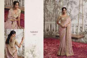 Sari de Georgette Pesada con Bordado de Alta Calidad a Precio Accesible, Último Diseño, Artículo de Venta Rápida, Pedido al por Mayor - Product Image 3