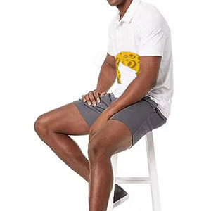 Polo respirant à impression DTG très vendu, streetwear confortable, polo à impression DTG fabriqué en usine, chemise à impression DTG - Product Image 4