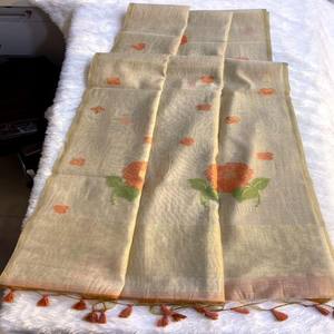 Sari de Algodón Khadi Puro VASTRA COTTAGE, Diseño Tejido a Mano, Exclusivo Traje Étnico Tradicional Indio, Calidad Premium - Product Image 2