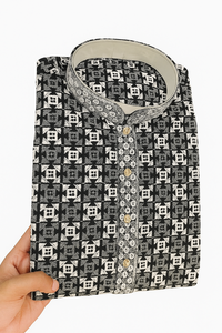 Algodón bordado Vintage fiesta colección étnica Royal hombres Premium Festival desgaste tradicional cómodo sin arrugas - Product Image 4