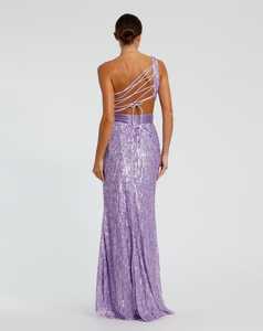 ชุดเดรสปาร์ตี้ตอนเย็นทรงเอไลน์แขนกุดแบบเรียบ, ชุดเดรสงานพรอมประดับเลื่อมประดับด้วยลูกปัดประดับลูกปัดโชว์ด้านข้าง - Product Image 4