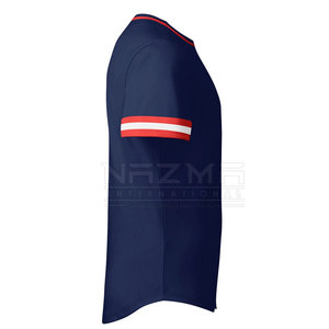 Uniformes de Béisbol Personalizados de Alta Calidad, Camisetas de Algodón, Bambú y Poliéster con Malla Transpirable, Cuello en V, Unisex, para Adultos - Product Image 3