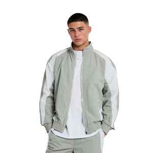 ชุดวอร์มเสื้อกันลมสำหรับผู้ชายชุดวอร์มซิปด้านหน้าแบบยืดหยุ่น100% ผ้าไนลอนกันลมชุดวอร์มสำหรับผู้ชาย - Product Image 2