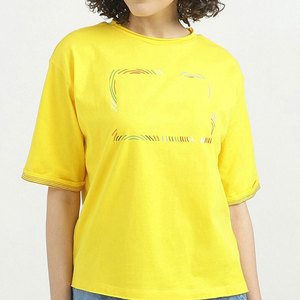 เสื้อยืดผู้หญิงผ้าฝ้าย100% เป็นมิตรกับสิ่งแวดล้อมดีไซน์ของคุณเองปรับแต่งได้ - Product Image 1