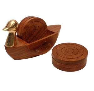 Vente en gros de tapis et tampons en bois écologiques sous-verres de bar de table avec logo personnalisé isolation thermique protection des gobelets - Product Image 6