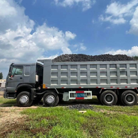 Подержанный восстановленный самосвал HOWO 371 л.с. (левый/правый руль) 8x4, дизельный, для тяжелых коммерческих перевозок, по низкой цене