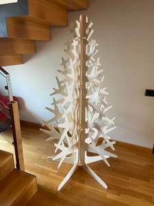 DÉCORATION ARBRE DE NOËL DÉCORATION ÉCOLOGIQUE CADEAU FAIT MAIN Arbre en bois ornemental fabriqué en cerisier un arbre pour toute saison - Product Image 3