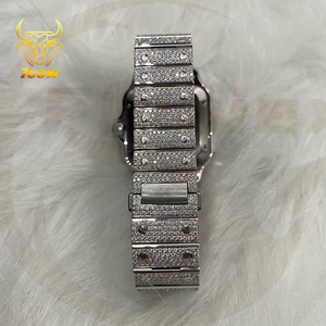 นาฬิกาผู้ชายสุดหรูแบบฮิปฮอป ประดับเพชร VVS สี D คุณภาพสูง พร้อมเครื่องทดสอบเพชร โมอิสซาไนต์ - Product Image 5