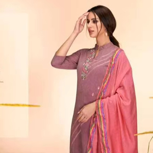 Fancy Party Wear Sui Set con bordado por exportador mayorista Fabzone - Product Image 1