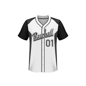 Camiseta de entrenamiento de béisbol Retro Unisex, camiseta de botón completo con sublimación personalizada, número de nombre personalizado, transpirable de talla grande rápido - Product Image 1