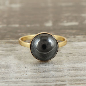 Hot Selling Gold Plated 925 Sterling Silver <b>Ring</b> Natural Black Onyx Gemstone Unique Style Fine Jewelry For Weddings - Product Image 4