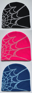 Bonnet Binnie tricoté chaud d'hiver avec logo personnalisé pour hommes et femmes, toile d'araignée, casquette tête de mort, bonnet Jacquard Y2k, vente en gros - Product Image 5
