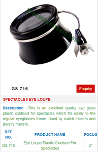 Spectaless Eye Loupe GS 716 Pour Outils de Bijouterie-Outils de Bijouterie - Product Image 2