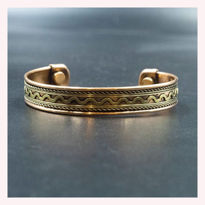 Premium Handwoven <b>Copper</b> Healing Bracelet Stylish Religious-Style Energy <b>Bangle</b> for Positive Vibes & Holistic Well-Being - Product Image 3
