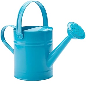 Arrosoir moderne en métal pour l'intérieur, effet acier, utilisé pour les articles de jardin, arrosoir d'extérieur en métal, couleur bleu ciel, jardinage - Product Image 6