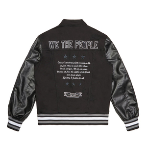 เสื้อแจ็กเก็ตหนังสำหรับผู้ชาย, เสื้อแจ็กเก็ตหนังสำหรับนักเรียนเข้ากับทุกชุดฤดูใบไม้ร่วง - Product Image 6