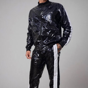 ชุดวอร์มสตรีทแวร์ฤดูหนาวปี 2026 ผ้าไนลอน PU เงาสูง น้ำหนักเบา กันลม พิมพ์ลาย ชุดออกกำลังกาย ปรับแต่งโลโก้และสีได้ - Product Image 3