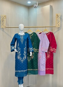 Ssumaira's Women Shalwar Kameez Vestidos cosidos de 3 piezas pakistaníes e indios - Product Image 4