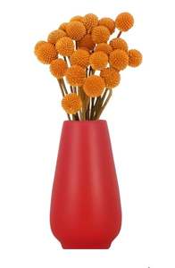 Nouvel arrivage Vase en céramique blanche en forme de galet avec corps de couleur blanche Vases à fleurs décoratifs avec les tailles de 20x10x10 cm - Product Image 4