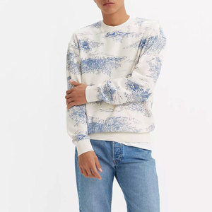 Coupe régulière hommes sweats hiver impression numérique tenue décontracté confortable manches longues polaire en gros - Product Image 1