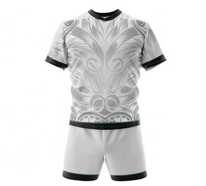 Fournisseur d'usine Prix de gros Maillot de rugby pour hommes à manches courtes Imprimé Écologique Séchage rapide Vêtement de sport Respirant Jersey d'équipe - Product Image 4