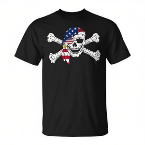 T-shirt Pirata Americano con Bandiera Patriottica USA - Categoria Promozionale - Product Image 2