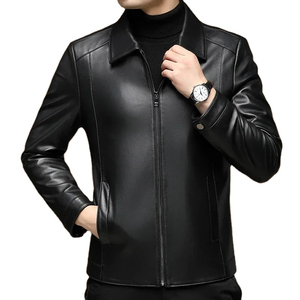 Nouvelle Arrivée : Blouson Homme Hiver en Cuir Véritable et Toile, Coupe-Vent, Écologique, Séchage Rapide, Respirant, Qualité Supérieure - Product Image 1