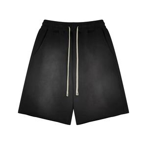 High Quality Custom Acid Washed Canvas 100% Cotton Solid Men <b>Quick</b> <b>Dry</b> Fitness Gym <b>Shorts</b> Vintage Distressed Wholesale - Product Image 1