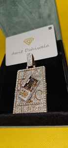 จี้ชุบทอง14K สีเหลือง4.30Ct ตัดจริง CVD ปรับแต่งชื่อได้เครื่องประดับเงินสเตอร์ลิงประดับเพชรลวดลายตัวอักษร - Product Image 5