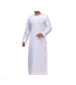 Vestido musulmán para hombre, Vestido largo de bolsillo árabe saudí Jubbah Thobe Kaftan islámico Abaya, Vestido largo de oración árabe para hombre, vestido largo caliente - Product Image 4