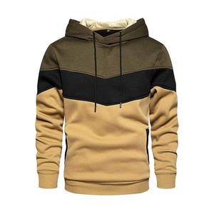 Sweat-shirts à capuche unis, sweat-shirts à capuche en polaire à blocs de couleurs originaux, sweat-shirts décontractés à manches longues avec poche, sweat-shirts pour hommes - Product Image 1